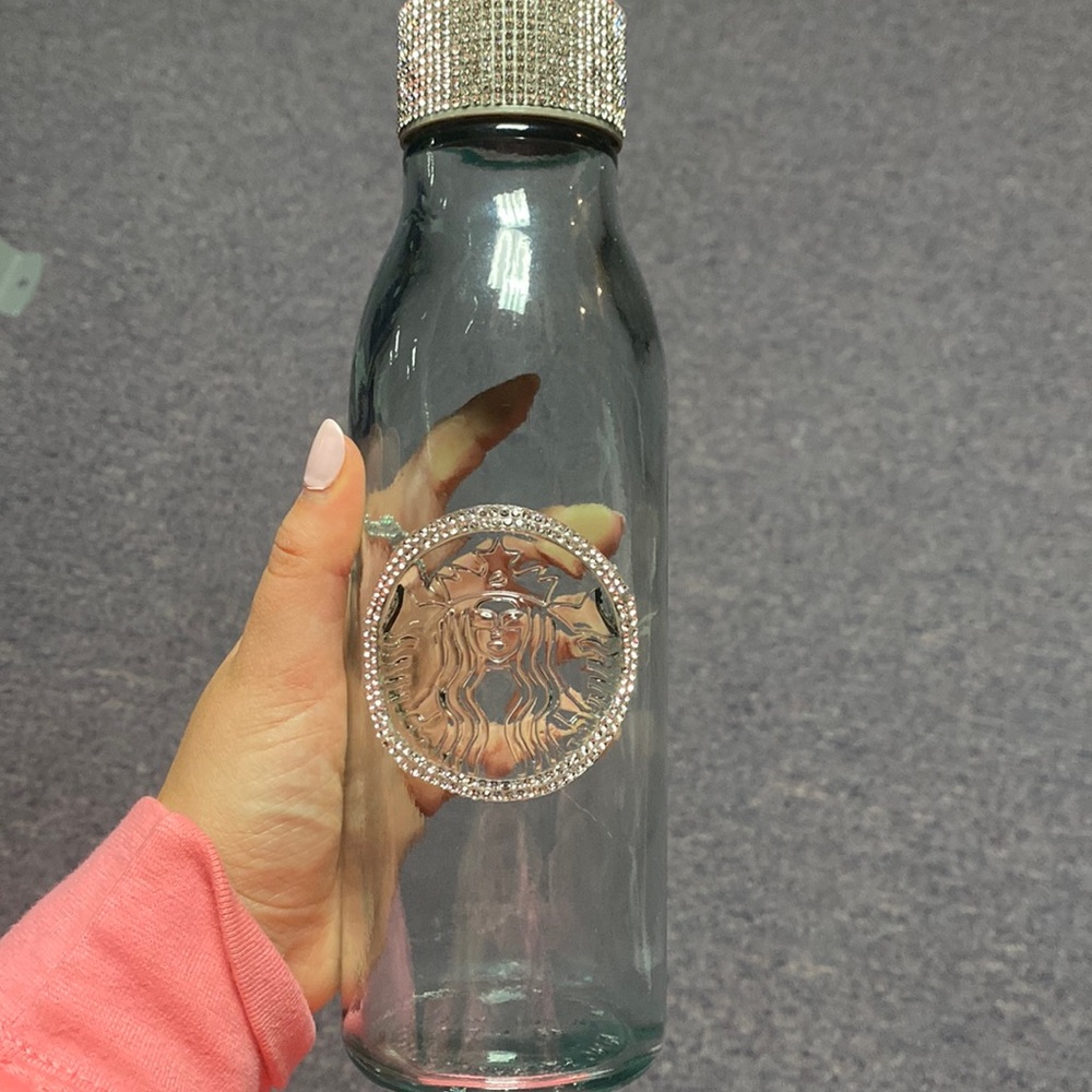 Bedazzled Starbucks glass bottle
